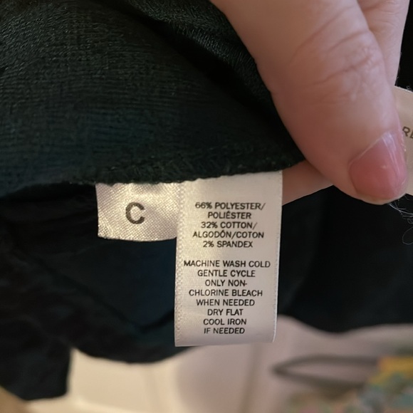 Loft | Green/Black Jacquard Dress | Size 2 - Picture 4 of 5